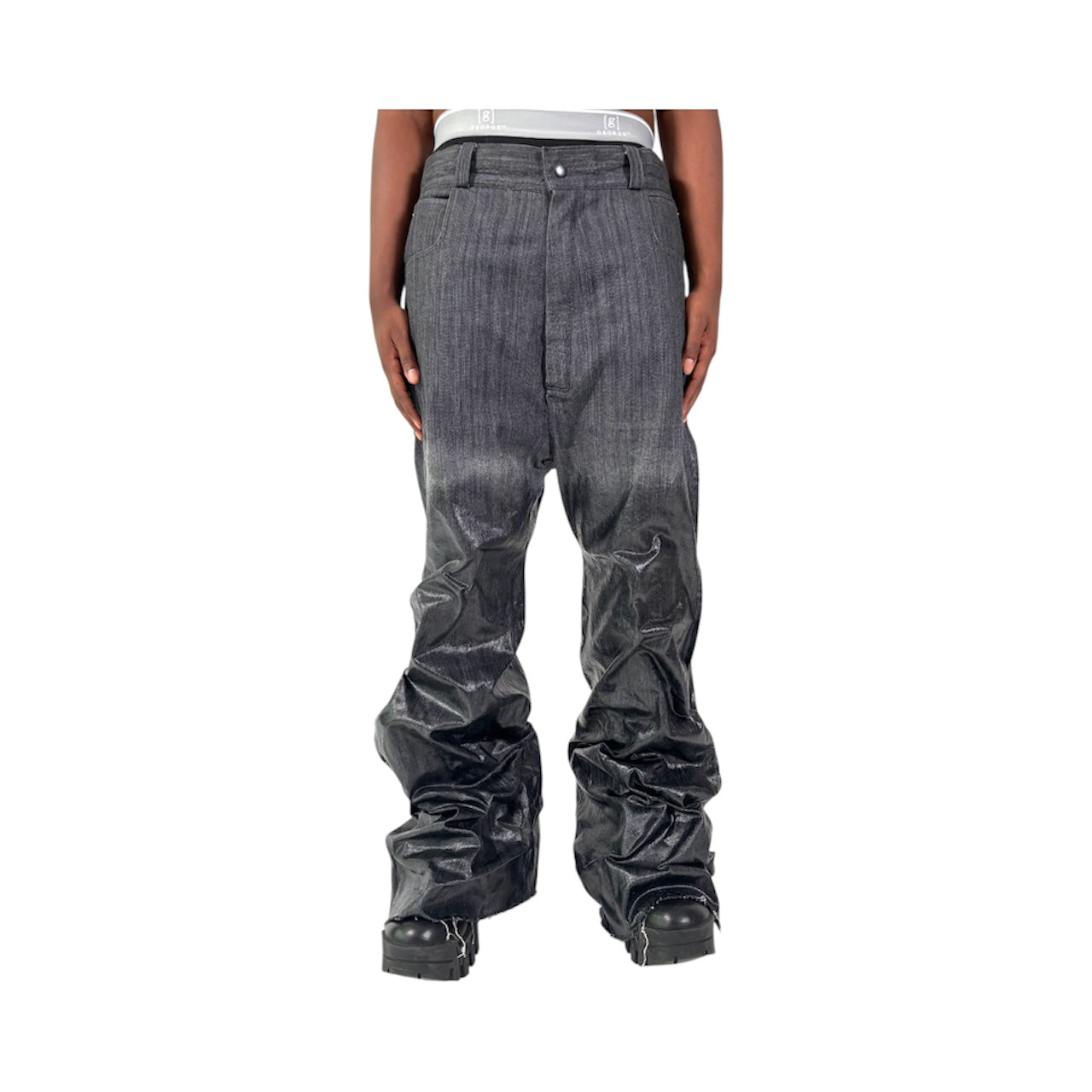Ash Grey Corrupted Wax Denim
